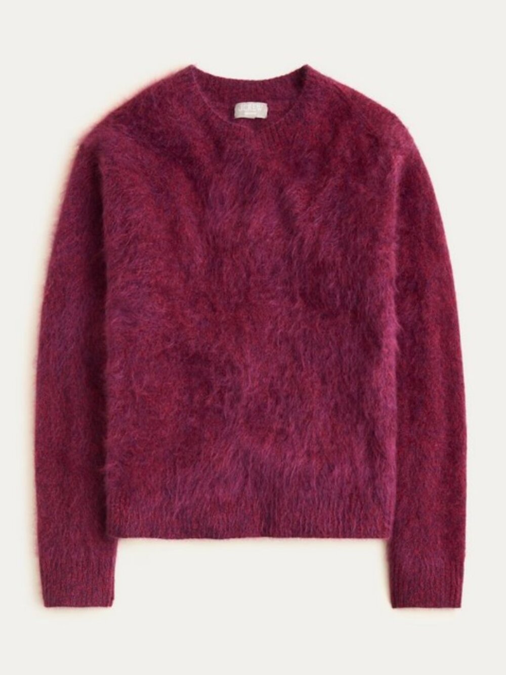 J. Crew Brushed cashmere marled relaxed crewneck sweater M